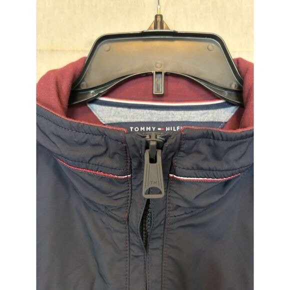 Tommy Hilfiger Burgundy Navy Zip L/G Streetwear Y2K Track Jacket - Picture 8 of 12